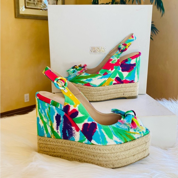 Frances Valentine Eve Fabric Wrapped Wedges - Picture 2 of 15